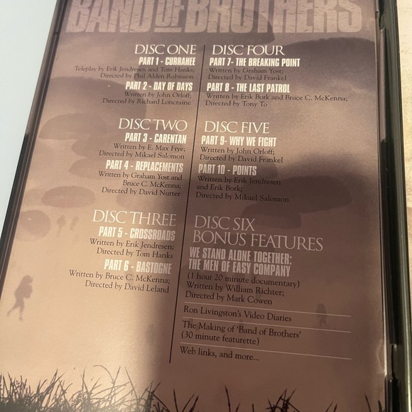 Band of Brothers 10 Episodes 6-Disc Set -Tin Box DVD Bonus Features. - Picture 3 of 10